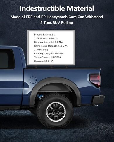 غطاء سرير شاحنة صلب رباعي الطي بطول 5'8 بوصة مناسب لسيارة Chevy Silverado 1500/لسيارة GMC Sierra1500 2007-2022 سرير جانبي، غطاء سرير شاحنة بيك اب أسود in Kuwait