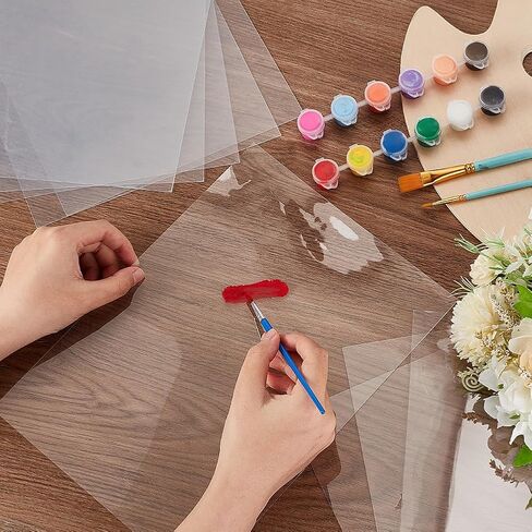 AHANDMAKER 10 pcs Clear Plastic Sheet Thin Styrene Sheets 8.3"x11.7"x0.015" Craft Plastic Sheets A4 Flexible Clear Plastic Sheet for Displays, Structural Parts, Signs, Home Decor in Saudi Arabia