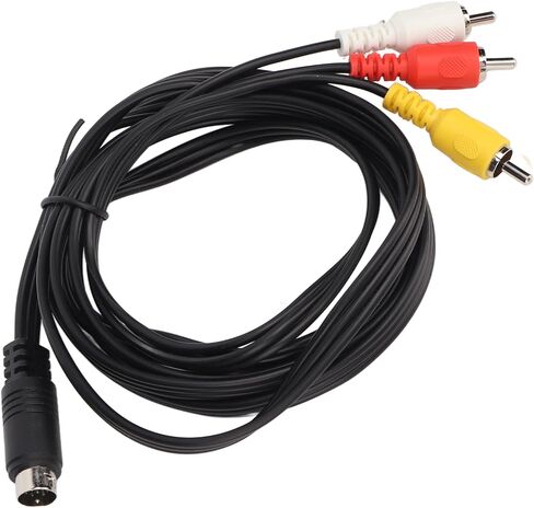3RCAS Plug to 9 Pin Mini DIN Plug Extension Cable, Male to Male Plated Sound Video Composite Cord TV Audio Video Cable Cord for TV AV Receiver Monitor 5.9ft in Saudi Arabia