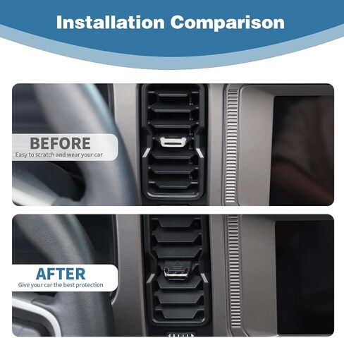 for Bronco Air AC Vent Switch Trim Tab Clip for Ford Bronco 2021 2022 2023 Carbon Fiber Grain Interior Accessories 4pcs in Saudi Arabia