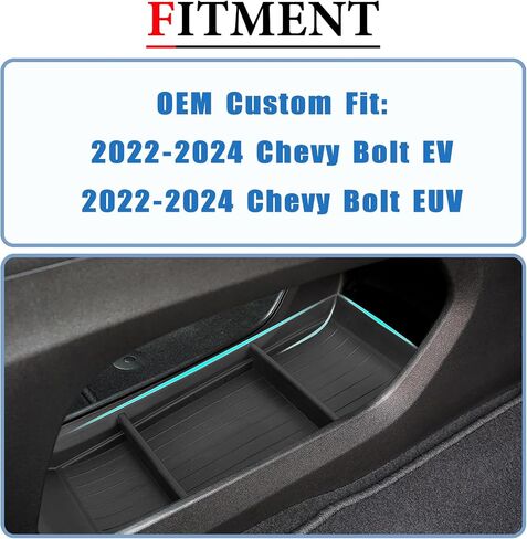 منظم وحدة التحكم المركزية متوافق مع 2022 2023 2024 Chevy Bolt EV/EUV صندوق تخزين إدراج صينية الملحقات الثانوية الداخلية (درج وحدة التحكم المركزية السفلية) in Saudi Arabia