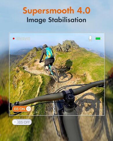 XTU S6 4K30fps 20MP Action Camera with Image Stabilization 4.0-131 Feet Underwater Camera with 64G SD card, Remote Control Waterproof Sports Camera for Diving/Motorcycle, Support External Microphone in Saudi Arabia