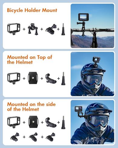 XTU S6 4K30fps 20MP Action Camera with Image Stabilization 4.0-131 Feet Underwater Camera with 64G SD card, Remote Control Waterproof Sports Camera for Diving/Motorcycle, Support External Microphone in Saudi Arabia