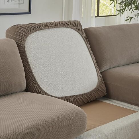 أغطية كرسي استرخاء من SureFit قابلة للتمدد، أغطية كرسي استرخاء مع قاعدة مرنة لملاءمة آمنة، يمكن غسله في الغسالة، غطاء كرسي منقوش هندسيًا باللون الزيتوني in Kuwait