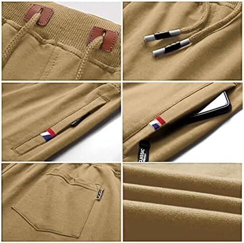 GEEK LIGHTING Mens Shorts Casual Cotton Drawstring Zipper Pockets Elastic Waist Lightweight Summer Athletic Beach Shorts in Saudi Arabia