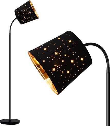 LED Floor Lamp, Standing Lamp for Living Room with Linen Lamp Shade,Adjustable Gooseneck Modern Reading Light,Floor Lamps for Bedroom,Office,Farmhouse,12W LED Bulb Included in Kuwait