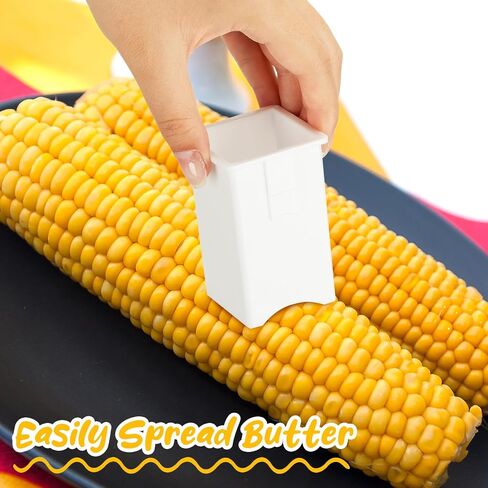 16 Pcs Butter Spreader Bulk Corn Cob Butter Holder Holds Twice The Butter for Waffles Pancakes Toast Bagel, Corn on The Cob Butter Spreader Dispenser with Cover for Storage, Easy to Clean in Saudi Arabia