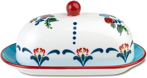 Euro Ceramica Zanzibar Collection 3-Piece Breakfast Accessory Set, Spanish Floral Design in Kuwait