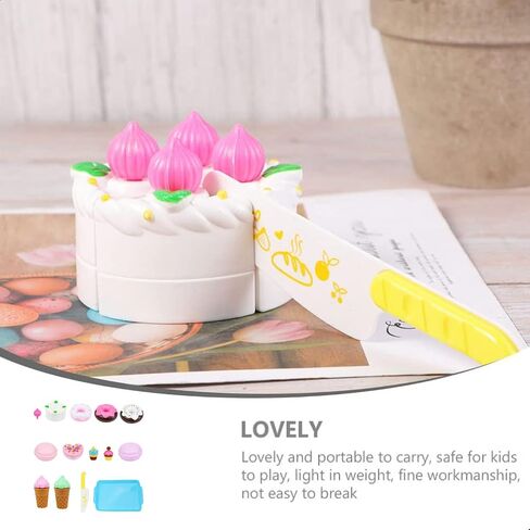 Pretend Cutting Play Toys Desserts Cake Ice Cream and Donuts Food Toys - Birthday Gifts Set Toy Early Education Skills Development for Boys, Girls, Kids in Saudi Arabia