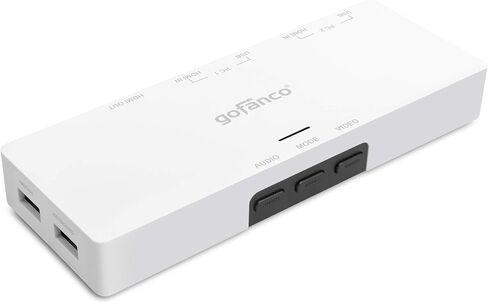 محول gofanco بمنفذين HDMI USB KVM بدون خياطة - يقيس مخرج 4K @30 هرتز أو 1080 بكسل، HDMI 1.4، لوحة مفاتيح/ماوس USB، عرض متعدد، OSD، Dolby/DTS، Windows، Mac OS، Linux (KVMScaler2P) in Kuwait