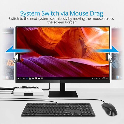 محول gofanco بمنفذين HDMI USB KVM بدون خياطة - يقيس مخرج 4K @30 هرتز أو 1080 بكسل، HDMI 1.4، لوحة مفاتيح/ماوس USB، عرض متعدد، OSD، Dolby/DTS، Windows، Mac OS، Linux (KVMScaler2P) in Kuwait