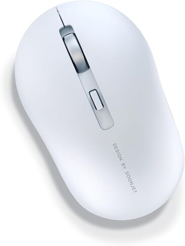 Dual Mode 2.4G Wireless and Bluetooth Mouse, 800/1200/1600 DPI Cordless Computer Mouse with USB Receiver, for Home Office Travel Compatible with PC, Laptop, Notebook, iPad, Mac, Chromebook in Kuwait