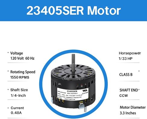 2024 ترقية 23405SER S23405SER JA2C028-1 استبدال محرك مروحة العادم لـ 8833 8661 8662 8662NL MH8661N 8671 8672 8831 8832 23388 C-58475 22809 20370 - سرعة أعلى، ضوضاء أقل - العديد من النماذج in Kuwait
