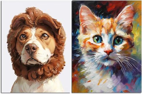 minicreat Cat Paint by Numbers for Adults, DIY Acrylic Watercolor Painting for Beginners Ideal Gift Home Wall Decor in Saudi Arabia