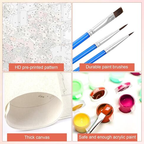 MXJSUA Flowers Paint by Numbers Kit for Adults, Paint by Number Kits on Canvas with Brushes Acrylic Pigment, DIY Oil Painting for Home Wall Decor (40x50cm/16x20 inch) in Saudi Arabia
