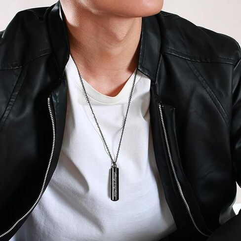 3 حزمة مجوهرات الحرق جرة المفاتيح للرماد للنساء الرجال اسطوانة قارورة الحرق قلادة تذكار رماد المجوهرات التذكارية (قلادة جرة اسطوانة) in Kuwait