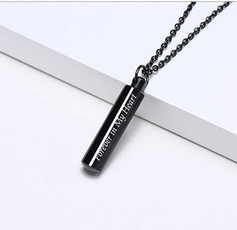 3 حزمة مجوهرات الحرق جرة المفاتيح للرماد للنساء الرجال اسطوانة قارورة الحرق قلادة تذكار رماد المجوهرات التذكارية (قلادة جرة اسطوانة) in Kuwait