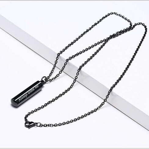 3 حزمة مجوهرات الحرق جرة المفاتيح للرماد للنساء الرجال اسطوانة قارورة الحرق قلادة تذكار رماد المجوهرات التذكارية (قلادة جرة اسطوانة) in Kuwait