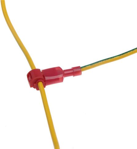 100 PCS Self-Stripping T-Tap Electrical Connectors Wire Quickly Splice Connector and Insulated Male Quick Disconnect Terminals (Red) in Saudi Arabia