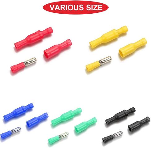 280pcs 22-16AWG Wire connectors Bullet Crimp Terminal Insulated Female and Male Heat Shrink Waterproof Electrical Quick Connector Kit with Colorful Heat Shrink Tube and Wiring Cap in Saudi Arabia