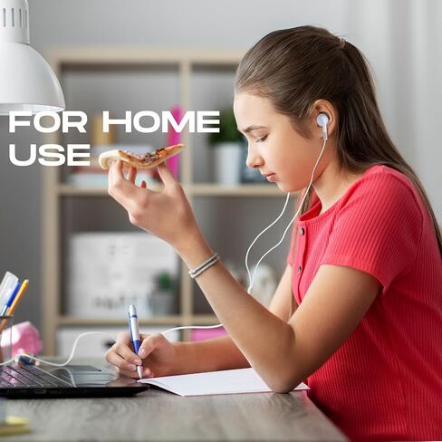 100 Pack Bulk Earbuds for Kids Students Classroom Ear Buds School Earphones Class Set Headphones Without Mic for Adults Library Laptop, Individually Bagged (White) in Saudi Arabia