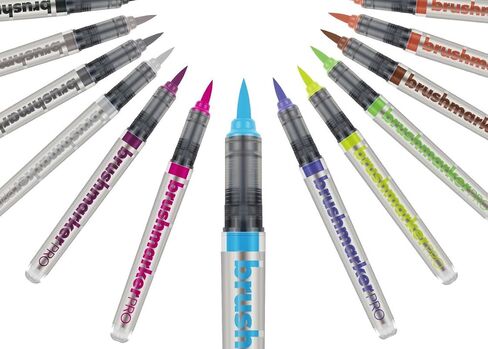 Karin Megabox Brush Marker Pro Water-Based Brush Pen Suitable for Painting, Drawing and Handlettering Multi-Coloured KAR27C7 Assorted in Kuwait