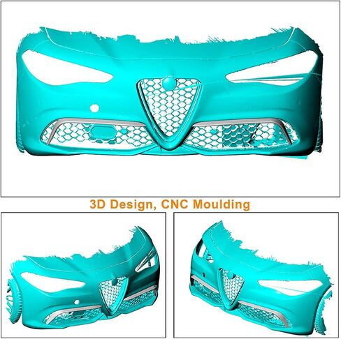 MCARCAR KIT Real Carbon Fiber Front Canards for Alfa Romeo Giulia Base Sedan 2015-2021 Fog Light Cover Splitter Canard Front Bumper Front Headlight Covers Eyelids Eyebrows in Saudi Arabia