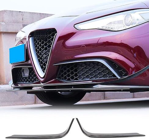 MCARCAR KIT Real Carbon Fiber Front Canards for Alfa Romeo Giulia Base Sedan 2015-2021 Fog Light Cover Splitter Canard Front Bumper Front Headlight Covers Eyelids Eyebrows in Saudi Arabia