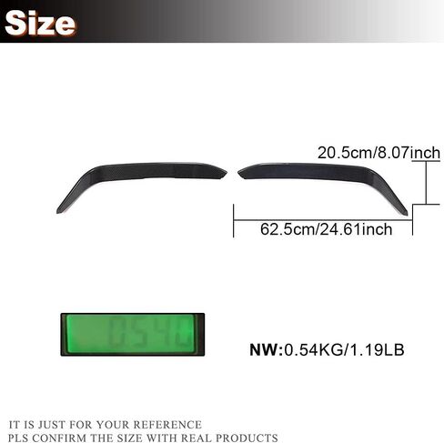 MCARCAR KIT Real Carbon Fiber Front Canards for Alfa Romeo Giulia Base Sedan 2015-2021 Fog Light Cover Splitter Canard Front Bumper Front Headlight Covers Eyelids Eyebrows in Saudi Arabia
