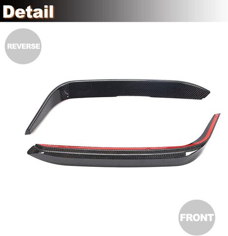 MCARCAR KIT Real Carbon Fiber Front Canards for Alfa Romeo Giulia Base Sedan 2015-2021 Fog Light Cover Splitter Canard Front Bumper Front Headlight Covers Eyelids Eyebrows in Saudi Arabia