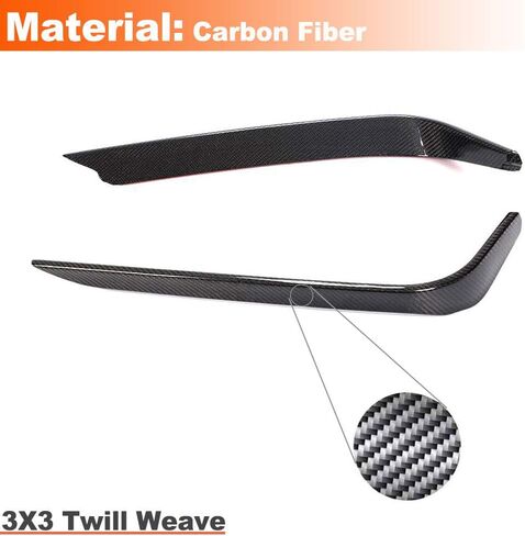 MCARCAR KIT Real Carbon Fiber Front Canards for Alfa Romeo Giulia Base Sedan 2015-2021 Fog Light Cover Splitter Canard Front Bumper Front Headlight Covers Eyelids Eyebrows in Saudi Arabia