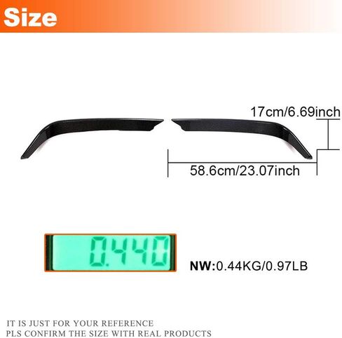 MCARCAR KIT Real Carbon Fiber Front Canards for Alfa Romeo Giulia Base Sedan 2015-2021 Fog Light Cover Splitter Canard Front Bumper Front Headlight Covers Eyelids Eyebrows in Saudi Arabia