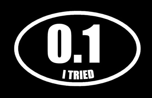 ملصق 0.1 I Tried Marathon - ملصق مقاس 5 بوصات {أبيض} - ملصق ماراثون مضحك، 0.0، Half، Ultra، ملصق عداء، الجري، المسار، 5k، 10k I Don't Run، ملصق Marathon، Funny SIX770W in Kuwait