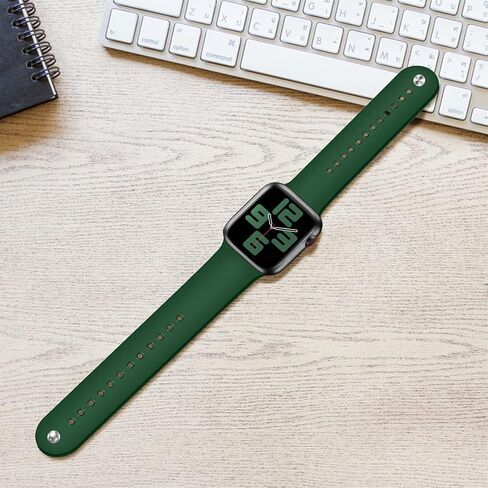 Silicone Sport Band Compatible with Apple Watch 38mm 41mm 40mm 42mm 44mm 45mm 49mm,Adjustable Soft Silicone Bracelet Replacement Strap for iWatch Series 8 Ultra 7 SE 6 5 4 3 Women Men in Saudi Arabia