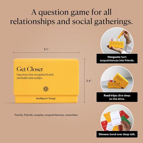 Intelligent Change Get Closer Conversation Cards for Couples, Intimacy Deck Card Game, Fun Date Night Ideas, 100 Icebreaker Couple Questions to Strengthen Bonds and Relationships in Saudi Arabia
