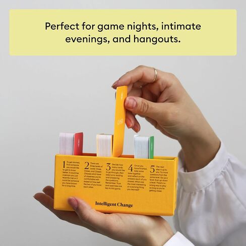 Intelligent Change Get Closer Conversation Cards for Couples, Intimacy Deck Card Game, Fun Date Night Ideas, 100 Icebreaker Couple Questions to Strengthen Bonds and Relationships in Saudi Arabia