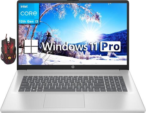 HP 2024 أحدث كمبيوتر محمول للأعمال مقاس 17 بوصة، شاشة 17.3 بوصة FHD IPS، معالج Intel i3 1215U من الجيل الثاني عشر، ذاكرة الوصول العشوائي 32 جيجابايت، 1 تيرابايت SSD، رسومات Intel UHD، كاميرا ويب، مضادة للتوهج، كاميرا عالية الدقة، واي فاي، Windows 11 Pro in Saudi Arabia