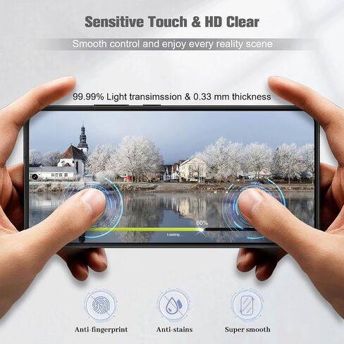 [3+2 Pack] Galaxy S22 Privacy Tempered Glass Screen Protector with 2 Pack Camera Lens Protector, Fingerprint Unlock, 9H Hardness Scratch Resistant, Bubble-free, for Samsung Galaxy S22 5G (6.1 Inch) in Saudi Arabia