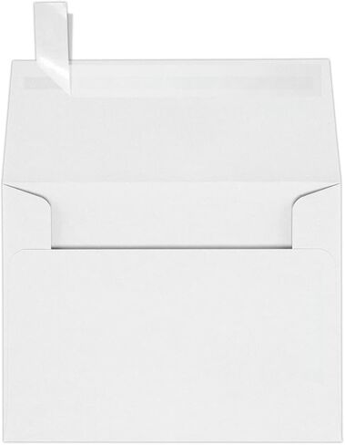 LUX Paper A2 Invitation Envelopes White with Peel & Press, 4 3/8" x 5 3/4" - 60lb. Bright, 250 Pack (4870-WPP-250) in Saudi Arabia