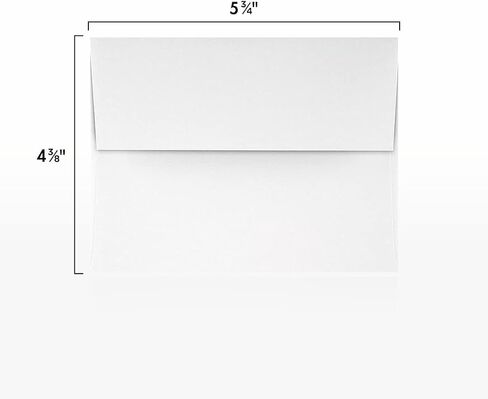 LUX Paper A2 Invitation Envelopes White with Peel & Press, 4 3/8" x 5 3/4" - 60lb. Bright, 250 Pack (4870-WPP-250) in Saudi Arabia