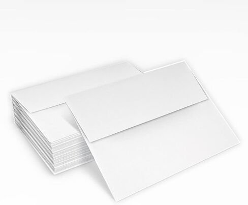 LUX Paper A2 Invitation Envelopes White with Peel & Press, 4 3/8" x 5 3/4" - 60lb. Bright, 250 Pack (4870-WPP-250) in Saudi Arabia