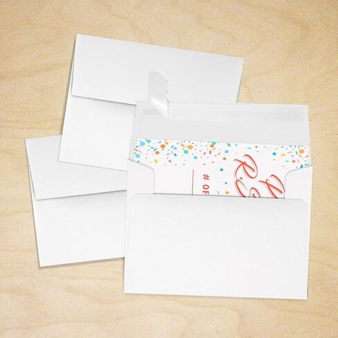 LUX Paper A2 Invitation Envelopes White with Peel & Press, 4 3/8" x 5 3/4" - 60lb. Bright, 250 Pack (4870-WPP-250) in Saudi Arabia