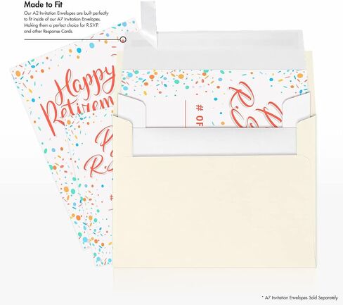 LUX Paper A2 Invitation Envelopes White with Peel & Press, 4 3/8" x 5 3/4" - 60lb. Bright, 250 Pack (4870-WPP-250) in Saudi Arabia