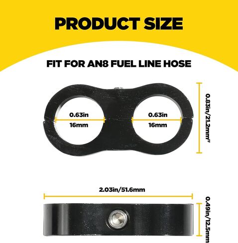 4 حزم خرطوم فاصل المشبك خط الوقود تصاعد المشابك، خط الوقود تصاعد المشبك مع وجع، خرطوم الألومنيوم المناسب محول فاصل المشبك لخط النفط خط الفرامل أنابيب المياه وخط الغاز (10AN) in Kuwait