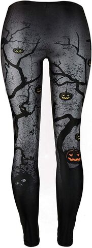 GLUDEAR Women's Halloween Print High Waist Leggings Stretch Full Length Tights Workout Pants in Saudi Arabia
