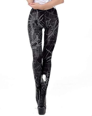 GLUDEAR Women's Halloween Print High Waist Leggings Stretch Full Length Tights Workout Pants in Saudi Arabia