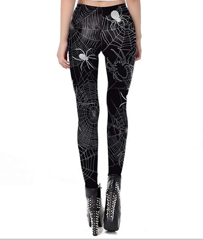 GLUDEAR Women's Halloween Print High Waist Leggings Stretch Full Length Tights Workout Pants in Saudi Arabia