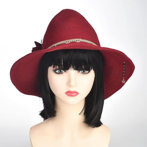 Women Witch Hat Wool Knitted Cap Halloween Wizard Cap Mardi Gras Hat Headwear in Saudi Arabia