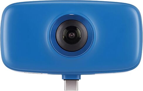 كاميرا رياضية KanDao QooCam Fun بزاوية 360 درجة، منفذ من النوع C فقط، كاميرا فيديو وصورة بانورامية 360 درجة، تسجيل مباشر 360 درجة، تطبيقات، كاميرا فيديو ثابتة للرياضة، أبيض in Kuwait