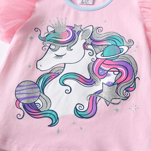 VIKITA Girls Cotton Outfits Sparkling Cute Cartton T Shirt Tank Top and Shorts Fashion Clothing Set for Summer in Saudi Arabia